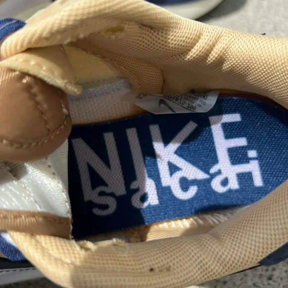 Nike X Sacai vaporwaffle Mens “Sesame Blue Void” - Picture 5 of 7